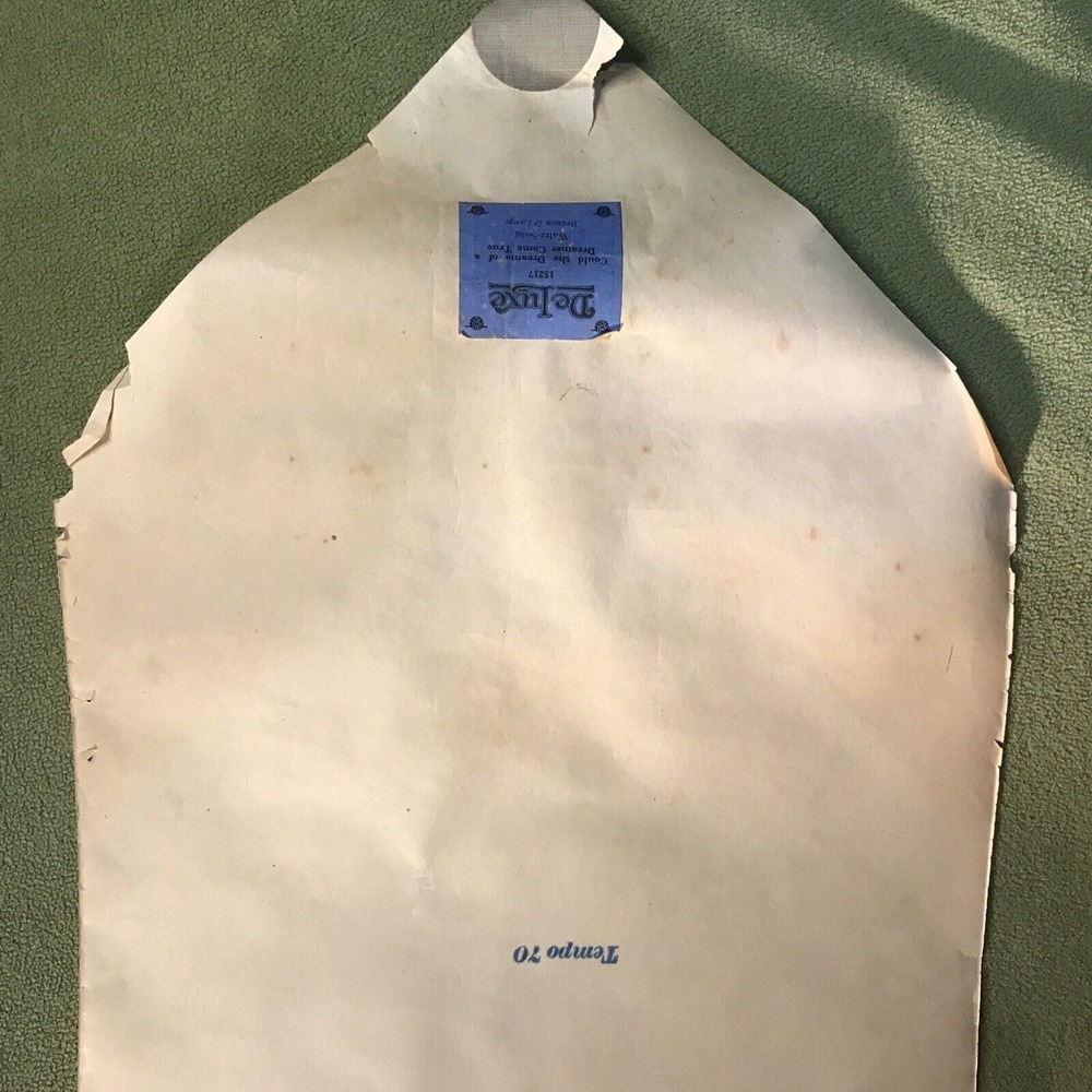 De Luxe Player Piano Roll White Could‎ the Dreams of a Dreamer Come True 15217